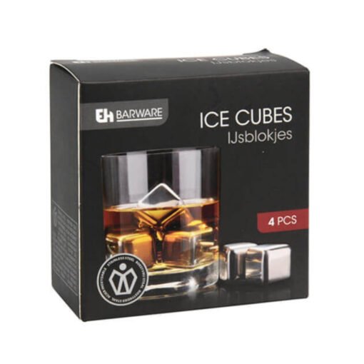 Stainless Steel Ice Cubes with Holder - 5 Pieces - Image 4