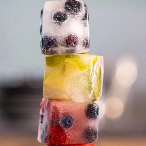 Whiskey Glasses 350ml & Stainless Steel Ice Cubes + Square Ice Tray - Image 3