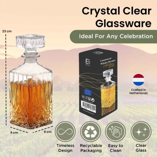 Bohemian Crystal Decanter - 900ml - Image 4