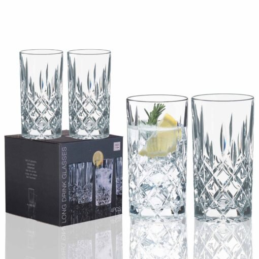Drinking Glasses Diamond Cut - Set of 4 - 260ml - Image 5